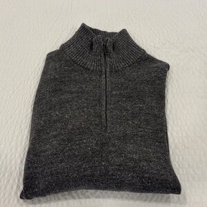GAP Men's Charcoal Zip-Up Sweater